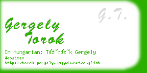 gergely torok business card